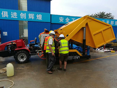 拖拉式喷浆车助力安徽池州基建，预拌混凝土应用再添高效新选择